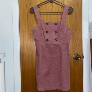 magenta corduroy dress